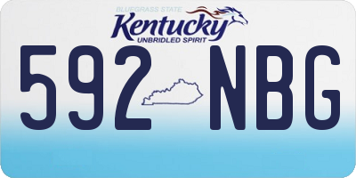 KY license plate 592NBG