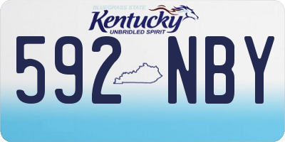 KY license plate 592NBY