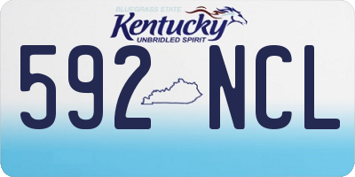 KY license plate 592NCL