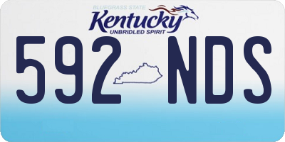 KY license plate 592NDS