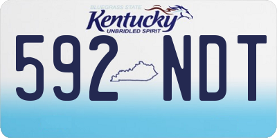 KY license plate 592NDT