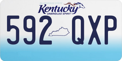 KY license plate 592QXP