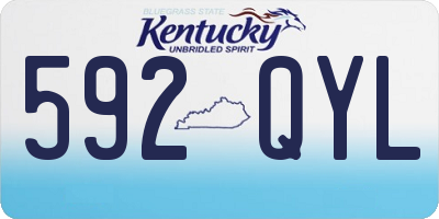 KY license plate 592QYL