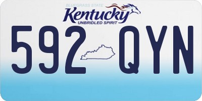 KY license plate 592QYN