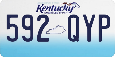 KY license plate 592QYP