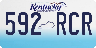KY license plate 592RCR
