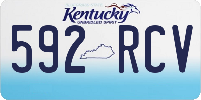 KY license plate 592RCV