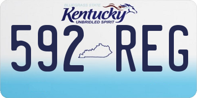 KY license plate 592REG