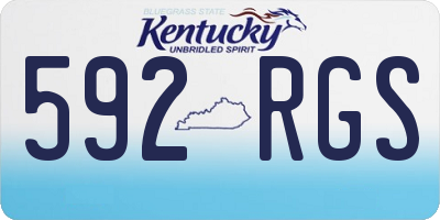 KY license plate 592RGS