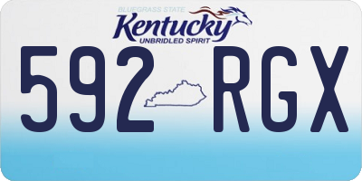 KY license plate 592RGX