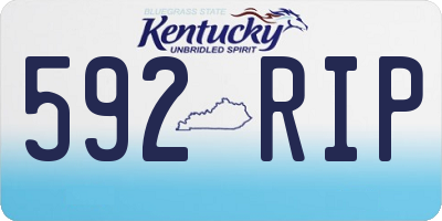 KY license plate 592RIP