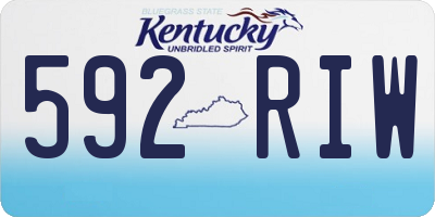 KY license plate 592RIW