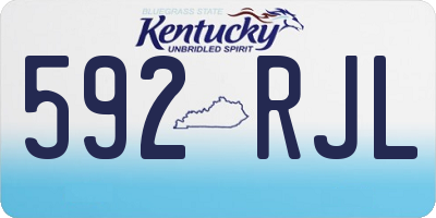 KY license plate 592RJL