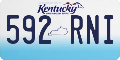 KY license plate 592RNI