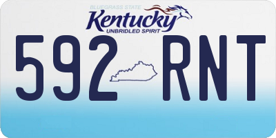 KY license plate 592RNT