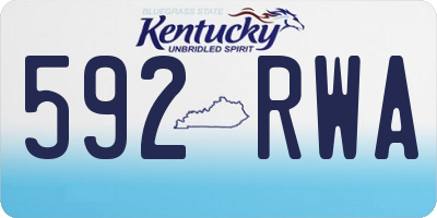 KY license plate 592RWA
