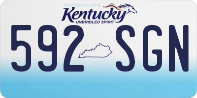 KY license plate 592SGN