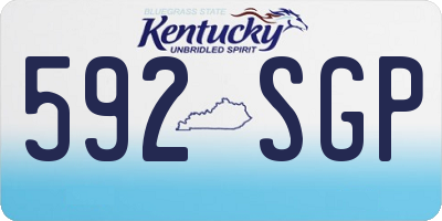 KY license plate 592SGP