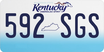 KY license plate 592SGS