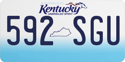 KY license plate 592SGU