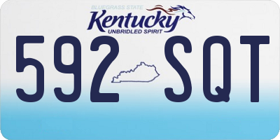 KY license plate 592SQT