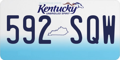 KY license plate 592SQW