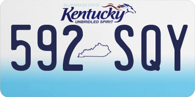 KY license plate 592SQY