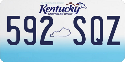 KY license plate 592SQZ