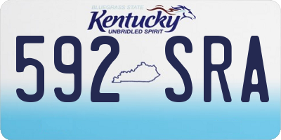 KY license plate 592SRA