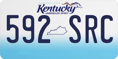 KY license plate 592SRC
