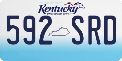 KY license plate 592SRD