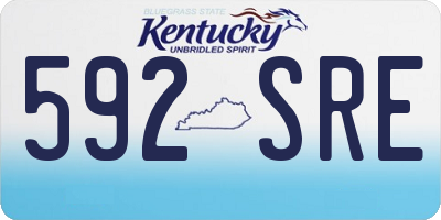 KY license plate 592SRE