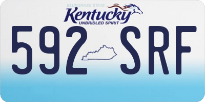 KY license plate 592SRF