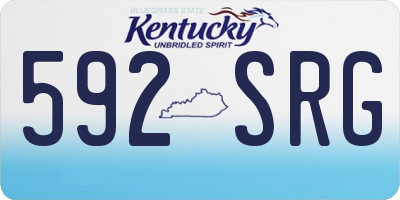 KY license plate 592SRG