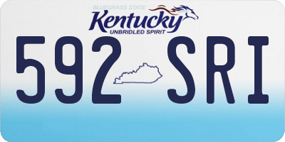 KY license plate 592SRI