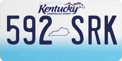 KY license plate 592SRK