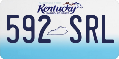 KY license plate 592SRL