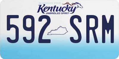 KY license plate 592SRM