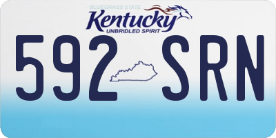 KY license plate 592SRN