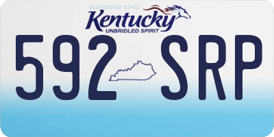 KY license plate 592SRP
