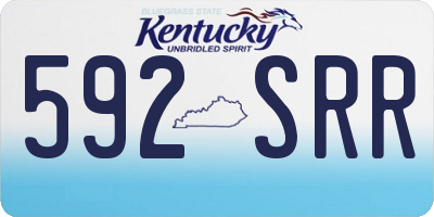 KY license plate 592SRR
