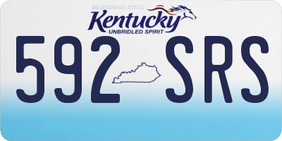 KY license plate 592SRS