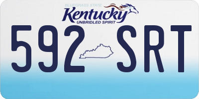 KY license plate 592SRT
