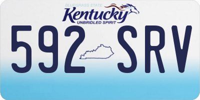 KY license plate 592SRV