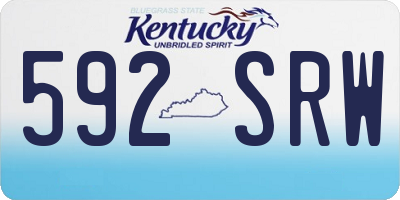 KY license plate 592SRW