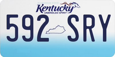 KY license plate 592SRY