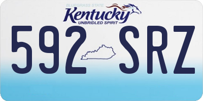 KY license plate 592SRZ