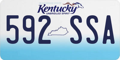KY license plate 592SSA