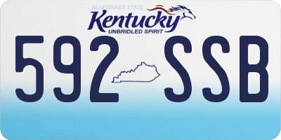 KY license plate 592SSB