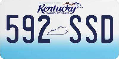 KY license plate 592SSD